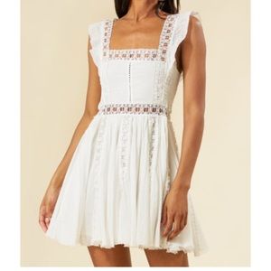 Free People Verona white lace dress XS